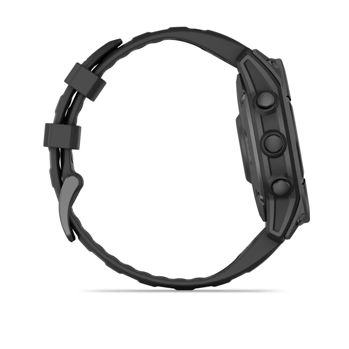 Garmin Fenix E AMOLED 47 mm GPS Akıllı Saat: Slate Gray kasa, yandan görünüm