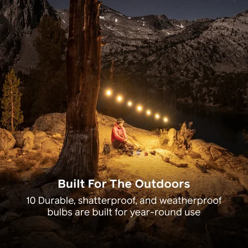 BioLite Solar String 18 Beyaz Güneş Enerjili String Işık & Şarj Cihazı 1