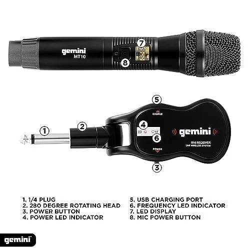 Gemini GMU-M100 | Kablosuz Mikrofon 6