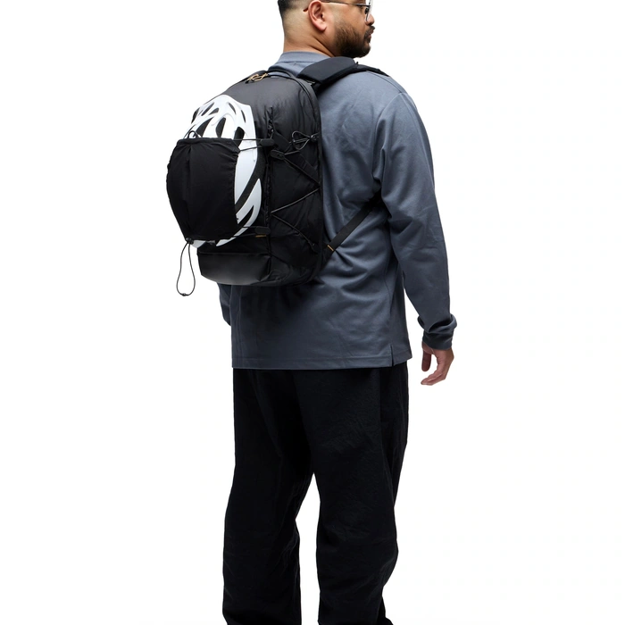 Black Outdoor backpack with helmet carrier