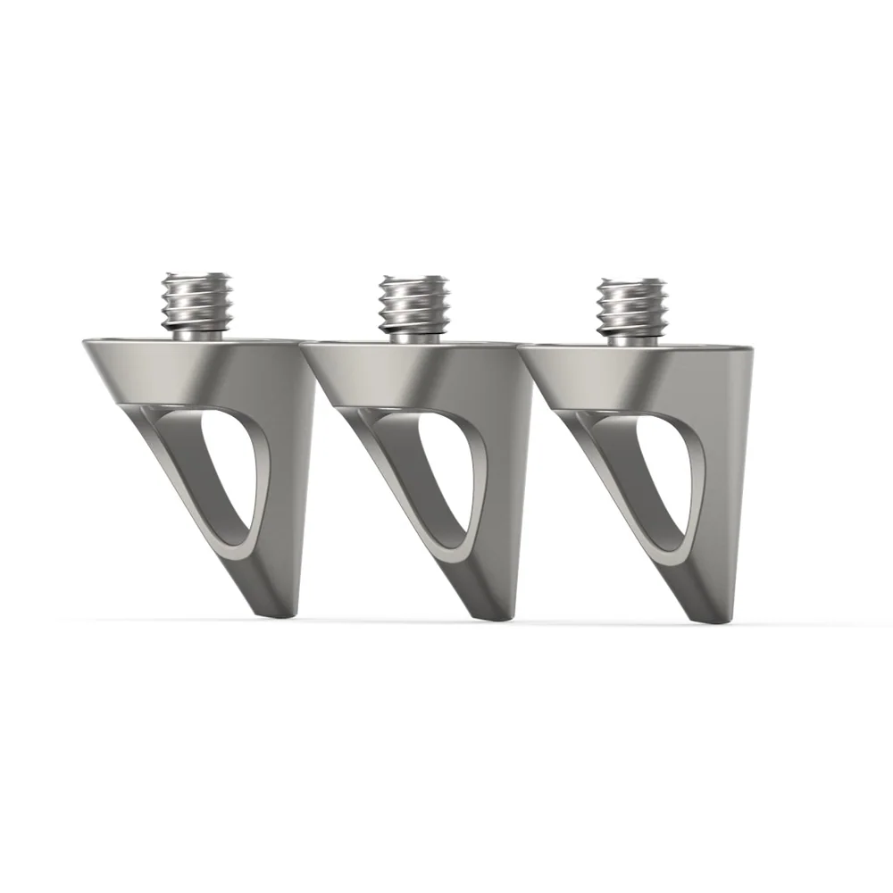 Front view of the Pro Spike Feet Set on a white background