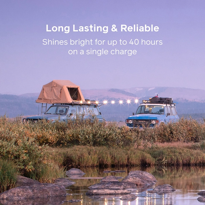 SolarStringLights 44ft White Carousel 5