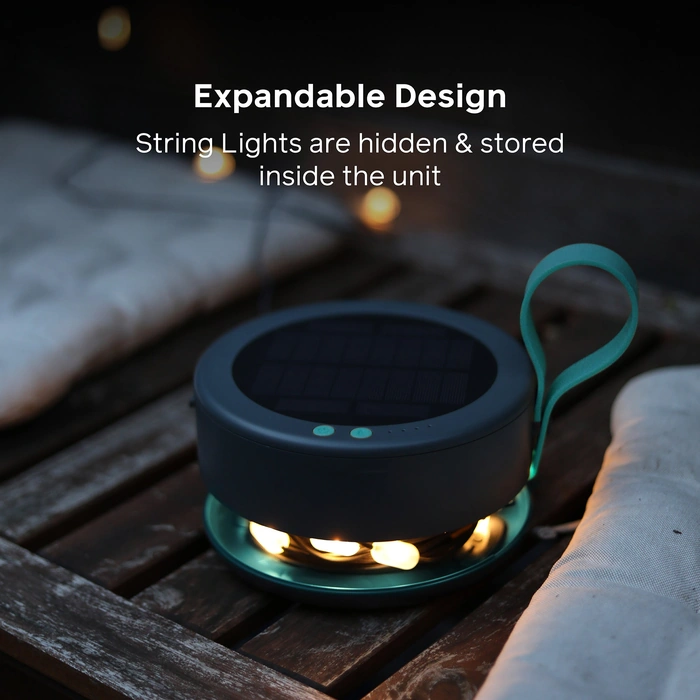 SolarStringLights 44ft White Carousel 7