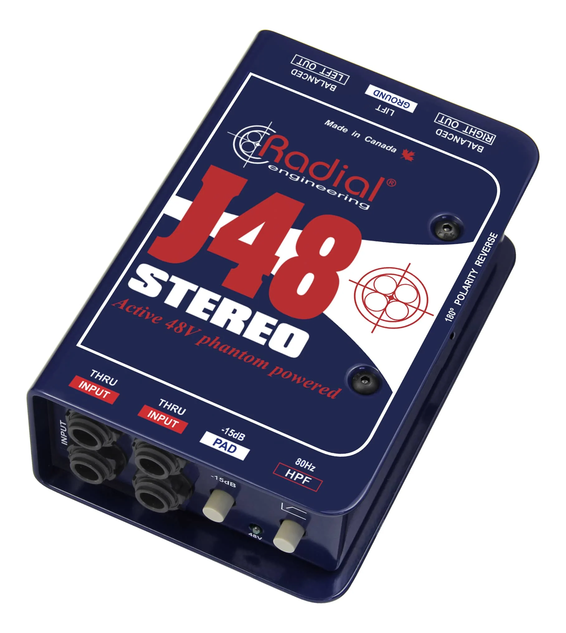 Radial J48 Stereo klavye ve iki enstrüman bağlantısı